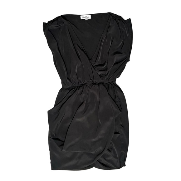 Gabriella Rocha Dresses & Skirts - Gabriella Rocha Cinched Waist Black Wrap Mini Dress Size S